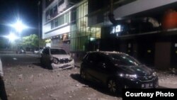 Ledakan di rumah sakit Siloam Makassar (Foto: Kompas TV Biro Makassar)