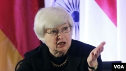 ທ່ານນາງ Janet Yellen ທີ່ປະທານາທິບໍດີ Barack Obama ສະເໜີແຕ່ງຕັ້ງ ໃຫ້ເປັນຫົວໜ້າ ທະນາຄານກາງ ສະຫະລັດ.