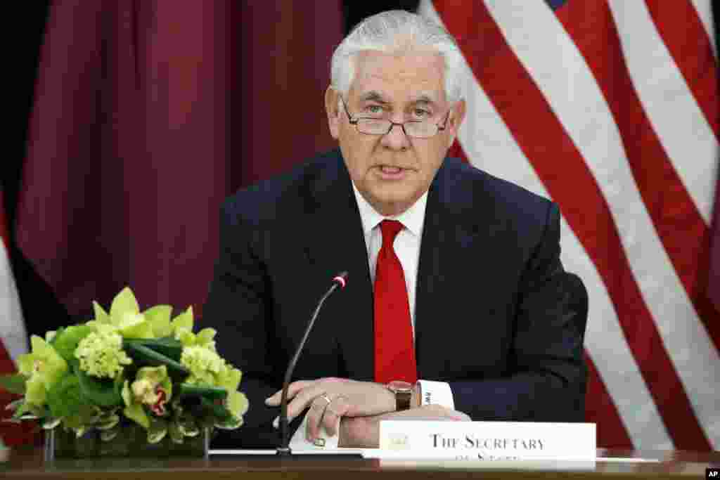 Sakataran harkokin wajen kasar Amurka Rex Tillerson, ranar Laraba 30 ga watan Janairu 2018 a Washington, DC.