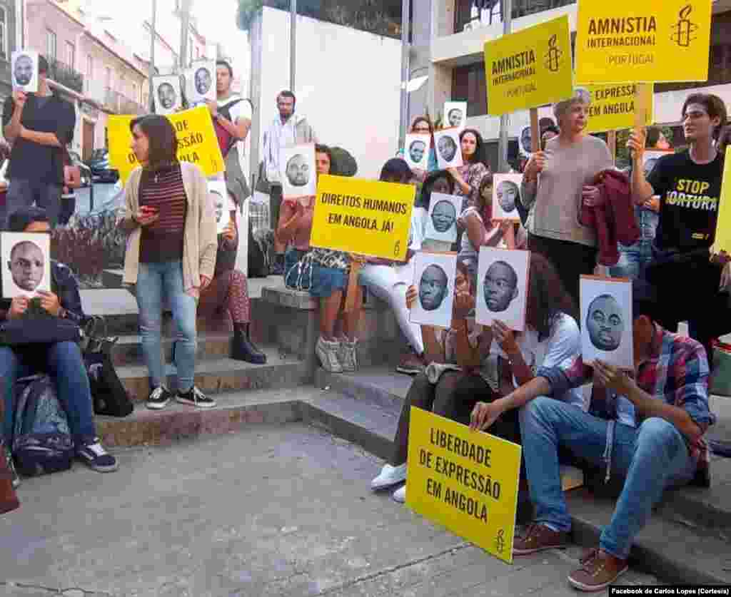 Vigília em Lisboa pede libertação de activistas angolanos 