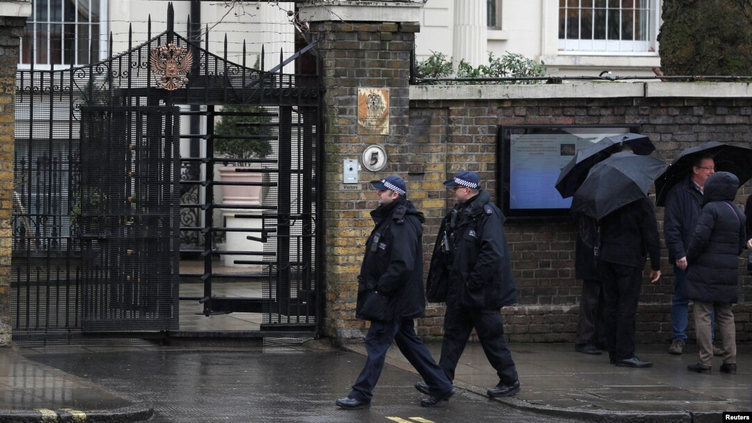 Kedutaan Besar Rusia di London, Inggris, 12 Maret 2018. (Foto: dok). 