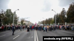 Марш протеста пенсионеров на улицах Минска. 12 октября 2020