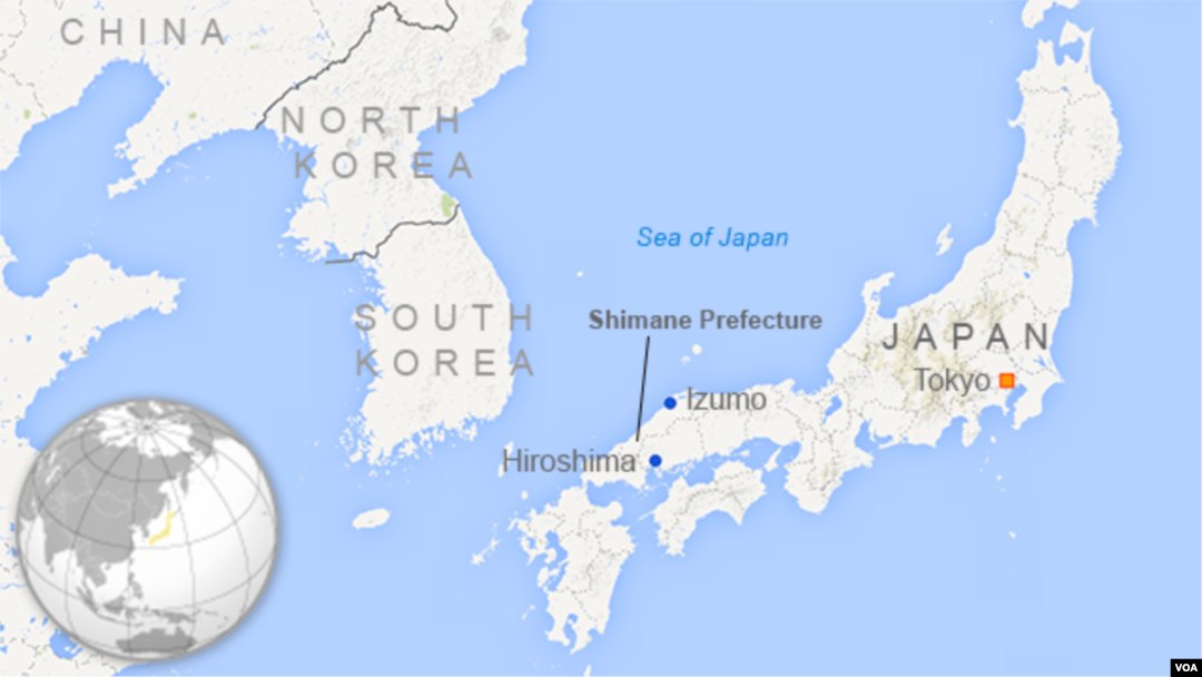 Peta wilayah pesisir Shimane, Jepang (Foto: dok).