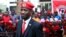 FILE - Ugandan musician turned politician, Robert Kyagulanyi, also known as Bobi Wine, arrives at the news conference at his home in Kasangati, Kampala, Uganda, July 24, 2019.