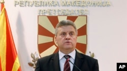 FILE - Macedonian President Gjorge Ivanov. 