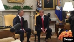 Pertemuan Presiden Trump dan Sekjen NATO Jens Stoltenberg di Gedung Putih, Washington, D.C., 2 April 2019. 