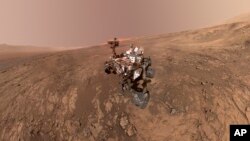 Curiosity sur Mars, image fournie par la Nasa.