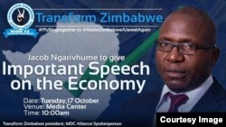 Mutungamiri webato reTransform Zimbabwe, VaJacob Ngarivhume