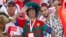 Supporters marocains avant le match de football du groupe D de la Coupe d'Afrique des Nations opposant le Maroc et la Namibie au Stade Al Salam du Caire, en Egypte, le 23 juin 2019.
