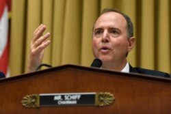 FILE - House Intelligence Committee Chairman Adam Schiff, a Democrat, speaks during a hearing on Capitol Hill in Washington, July 24, 2019.