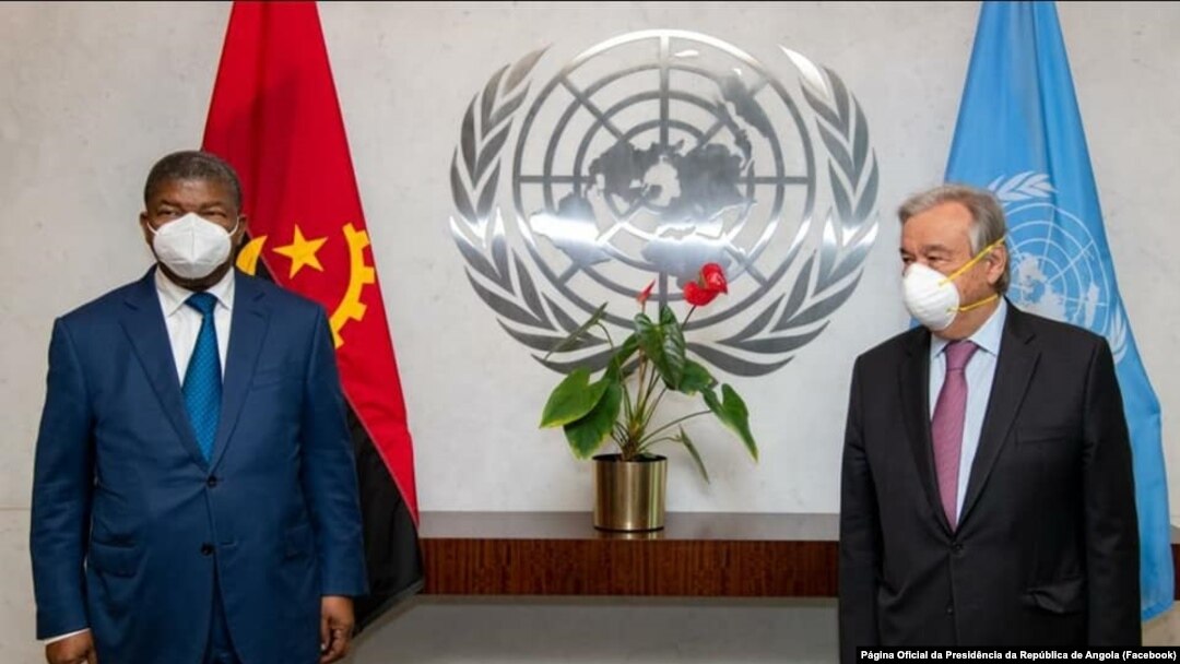 João Lourenço (esq), Presidente de Angola, e António Guterres (dir), secretário-geral da ONU, Nova Iorque