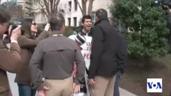 Turkish Protest Outside Brookings Institution in Washington D.C.