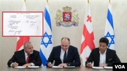 თავდაცვის სამინისტროში, „დელტა CAA“ დაფუძნებლები: იოჰანან ელიგულა, მინისტრი ბურჭულაძე და CAA Industries მეპატრონე მოშე ოზი