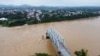 A bridge collapse due to floods triggered by typhoon Yagi in Phu Tho province, Vietnam, Sept. 9, 2024. 