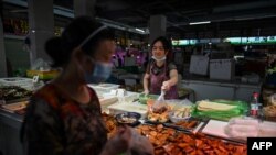 Una vista del mercado de Wuhan, en el centro de China, donde se sospecha que surgió el COVID-19, en septiembre de 2020.