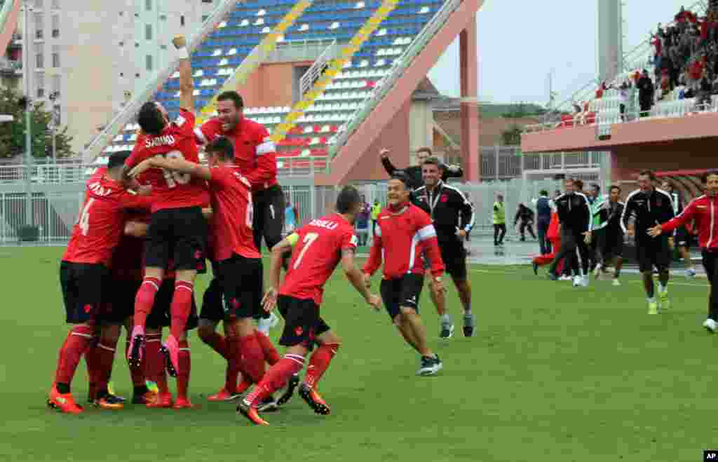 Soccer WCup 2018 Albania Macedonia