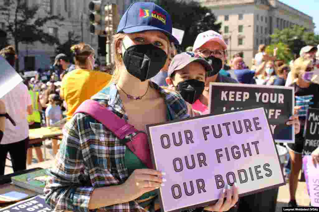 Marcha das Mulheres em Washington DC em resposta &#224; lei anti-aborto no estado do Texas. 2 Outubro 2021