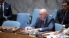 U.S. -- Russian Ambassador to the United Nations Vasily Nebenzya addresses a U.N. Security Council meeting on Syria, at U.N. headquarters in New York, September 19, 2019