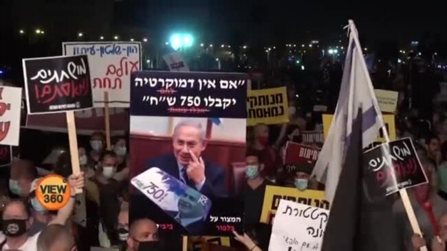 اسرائیل میں وزیرِ اعظم نیتن یاہو کے خلاف مظاہرے