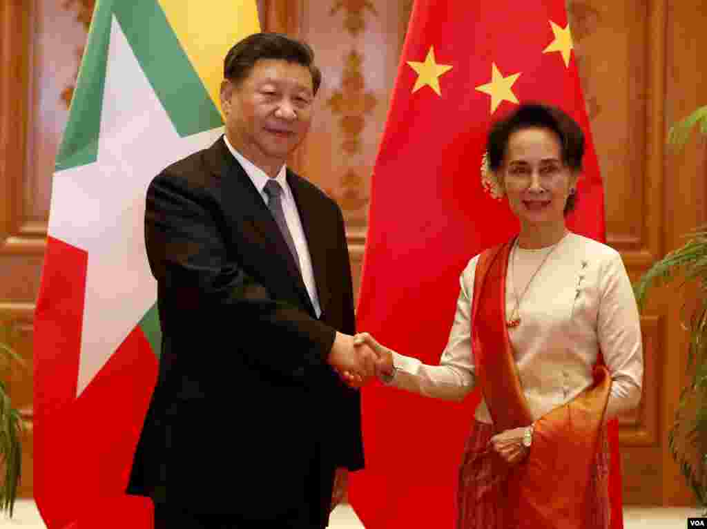 Chinese President Xi Jinping met Myanmar leaders including the State Counsellor Aung San Suu Kyi in Naypyitaw on Saturday, January 18, 2020