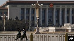 Lapangan Tiananmen di Beijing, China, di tengah pandemi Covid-19, 23 Februari 2020. (Foto: dok).