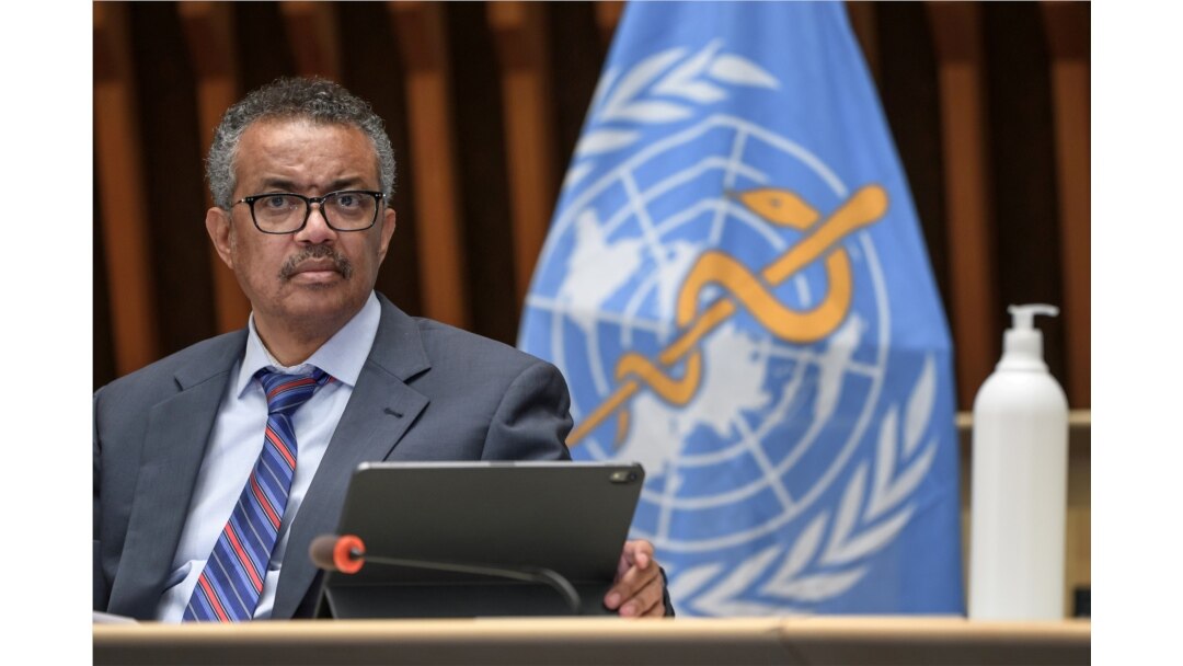 FILE - World Health Organization (WHO) Director-General Tedros Adhanom Ghebreyesus attends a news conference at the WHO headquarters in Geneva, Switzerland, July 3, 2020.