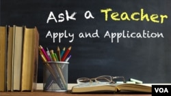 Ask a Teacher: Apply and Application