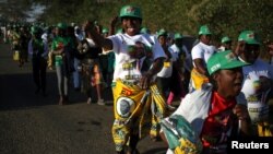 Abalandeli bebandla leZimbabwe African National Union Patriotic Front (ZANU-PF), Harare, Zimbabwe, July 28, 2018. 