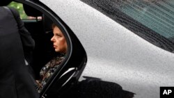 Israel's Prime Minister's wife Sara Netanyahu, seen in this June 6, 2018 photo in Paris, is charged with graft, fraud and breach of trust for allegedly overspending more than $100,000 on private meals at the prime minister’s official residence, even when there was a full-time chef on staff. 