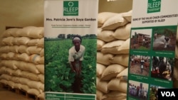 Signs of this year's bumper harvest in Malawi - bags of maize are stacked in a warehouse in the Mchinji district of central Malawi. (Photo: Lameck Masina for VOA)