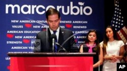 រូបឯកសារ៖ លោក​ Marco Rubio កាល​ពី​ពេល​ធ្វើ​យុទ្ធនា​ការ​ស្វែង​រក​ការ​តែងតាំង​ជា​បេក្ខជន​ប្រធានា​ធិបតី​គណបក្ស​សាធារណរដ្ឋ កាល​ពី​ពេល​​កន្លង​មក។