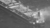 (FILE) Image of Barbados-flagged, Liberian-owned bulk carrier after it was hit by anti-ship ballistic missile (ASBM) launched from Iranian-backed Houthi rebels.