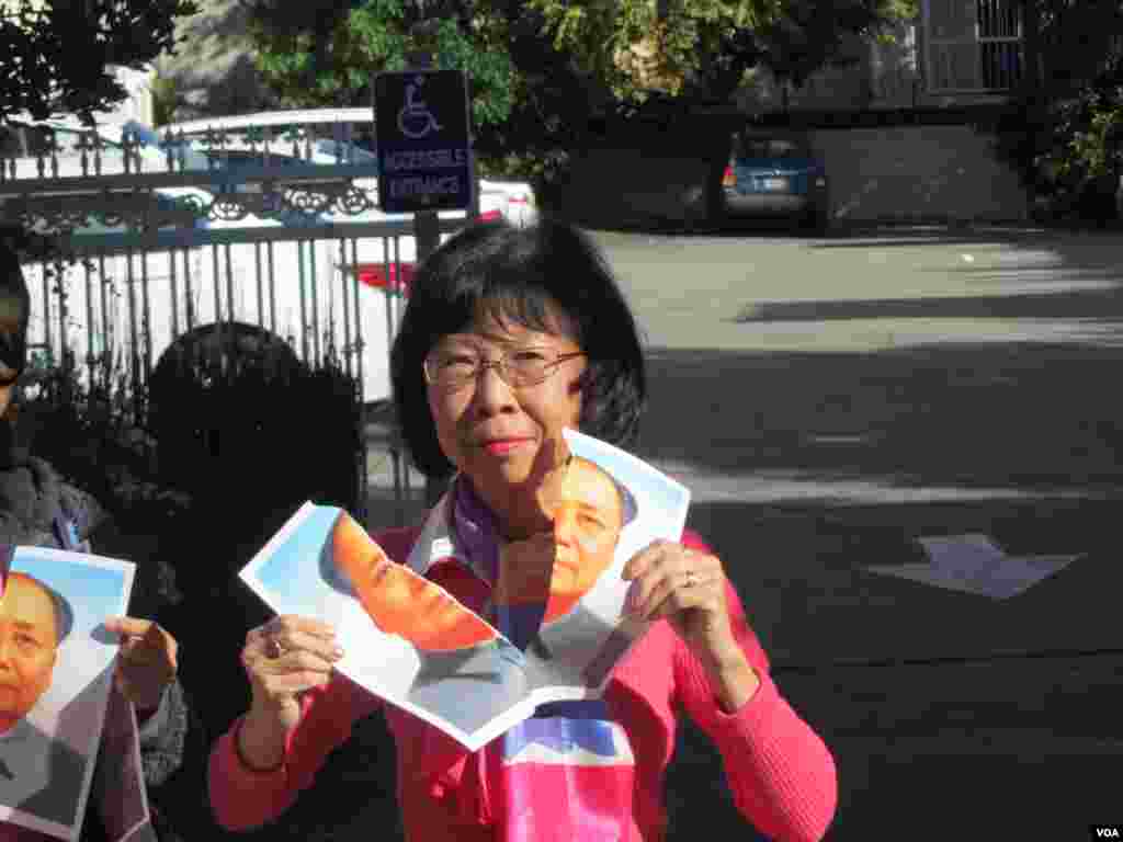 美国视觉艺术家协会会长刘雅雅(美国之音 容易拍摄)