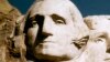 FILE - George Washington's face on Mount Rushmore.