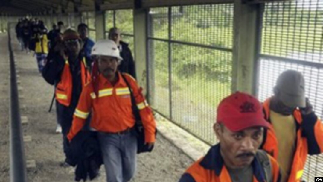 Pekerja perusahaan Freeport-McMoran di Timika, Papua Indonesia (Foto: dok).