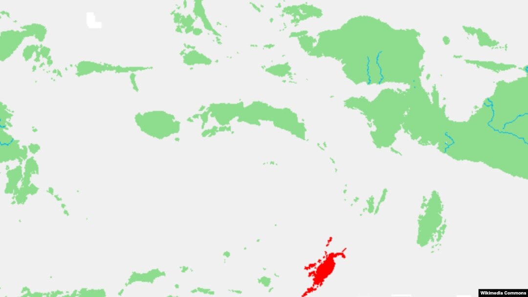 Kepulauan Tanimbar (warna merah), provinsi Maluku. (Wikipedia Commons) 