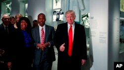 El presidente Donald Trump estuvo en el museo durante el mes de la cultura afroestadounidense.