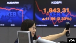 Indeks saham di Seoul, Korea selatan (KOSPI) mengalami kenaikan hari Rabu (10/8).