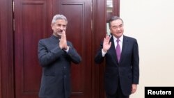 수브라마냠 자이샨카르 인도 외교부 장관과 왕이 중국 외교담당 국무위원이 지난해 9월 러시아 모스크바에서 회담했다.