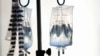 Intravenous bags hang above young cancer patients at Rady's Children Hospital in San Diego, California, Sept. 4, 2019. 