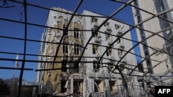 This photograph shows a damaged hospital following a Russian drone strike in Odesa on Feb. 19, 2025.