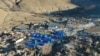 A drone view shows makeshift tents for quake-affected residents following the earthquake that struck Tingri county, in Shigatse, Tibet Autonomous Region, China, Jan. 8, 2025.