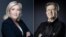 This combination of photographs created on June 16, 2024 shows French far-right party Rassemblement National (RN) party leader Marine Le Pen, left, on Oct. 20, 2021 and Jean-Luc Melenchon, candidate of the French left coalition "New Popular Front, on Jan. 24, 2017.