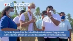 VOA60 Addunyaa - Sri Lanka: U.N. experts assess the environmental damage caused by the sinking of a cargo ship