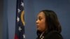 District Attorney Fani Willis holds a press conference in the Fulton County Government Center after a grand jury voted to indict former US President Donald Trump and 18 others on August 14, 2023, in Atlanta, Georgia.