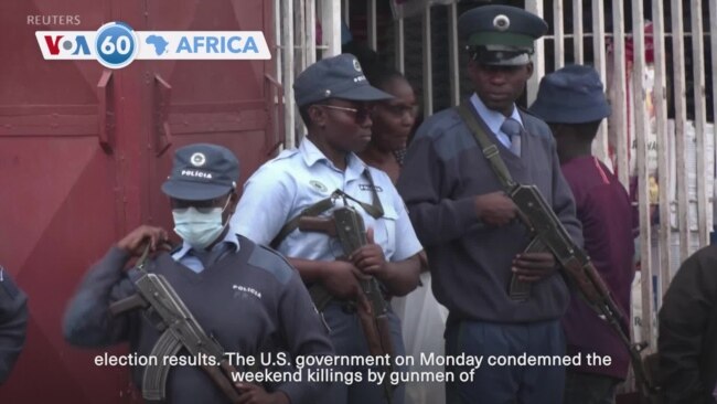 VOA60 Africa - US urges probe into killings of two Mozambique opposition figures