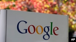 FILE - A sign at Google headquarters in Mountain View, Calif. is shown on Oct. 8, 2010.