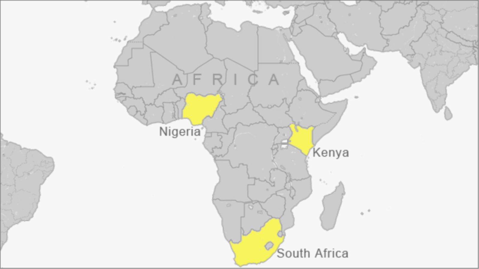 Map highlighting African nations looking to establish or expand nuclear power capabilities.