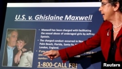 FILE - Audrey Strauss, acting U.S. attorney for the Southern District of New York, discusses charges against Ghislaine Maxwell for her role in the sexual exploitation and abuse of minor girls by Jeffrey Epstein in New York, July 2, 2020.