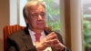 Le secrétaire général de l’ONU Antonio Guterres lors d'une interview avec Associated Press à Lahore au Pakistan, 18 février 2020. (Photo AP)